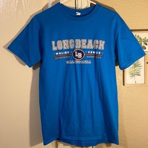 Pastel blue Long Beach t-shirt!!
